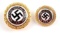 2WWII GERMAN THIRD REICH GOLD NSDAP PARTY PINS