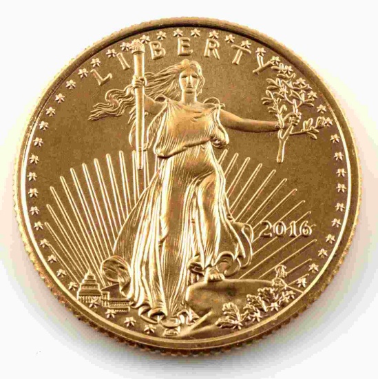 2016 1/10 OZ  AMERICAN GOLD EAGLE COIN BU