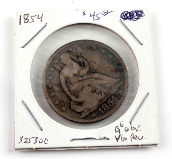 1854 SEATED LIBERTY HALF DOLLAR W ARROWS COIN