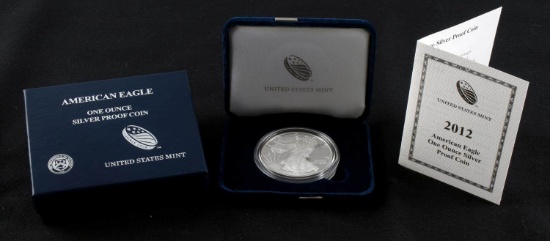 2012 W AMERICAN EAGLE 1 0Z SILVER PROOF COIN