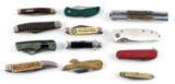 LOT OF 12 FOLDING POCKET KNIVES KNIFE DIFF BRANDS