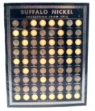 BUFFALO NICKEL COLLECTION FROM 1913 ON COIN BOARD