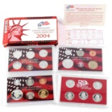 2002 & 2004 SILVER U.S. MINT ISSUED PROOF SET LOT