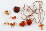 LOT OF 14 ASSORTED PIECES OF BALTIC AMBER JEWELRY