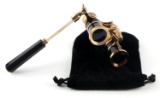 GILT BRASS AND BLACK ENAMELED OPERA GLASSES