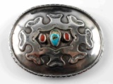 OLD PAWN NATIVE AMERICAN STERLING BELT BUCKLE