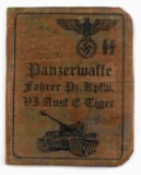 WWII GERMAN THIRD REICH AUSWEIS BOOK PANZERWAFFE