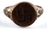 GERMAN WWII NSDAP SWASTIKA RING