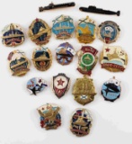 OVER 20 VARIOUS RUSSIAN MILITARY USSR PINS