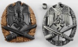 2 WWII GERMAN THIRD REICH 25 50 ASSAULT BADGES