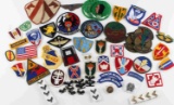 LOT OF OVER 30 U.S. MILITARY INSIGNIA PINS & PATCH