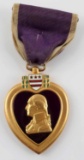 WWII NUMBERED PURPLE HEART MEDAL MILITARY MERIT