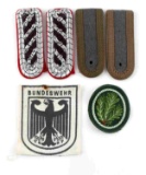 WWII GERMAN SHOULDER BOARD INSIGNIA LOT JAEGER