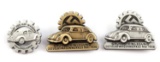 3 WWII GERMAN THIRD REICH VOLKSWAGEN PINS