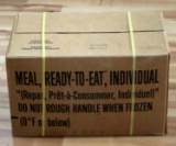 ONE BOX OF 12 FLAMELESS MRE MEALS READY TO EAT