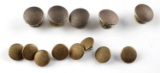 LOT OF 13 PEBBLE BUTTONS FOR WWII GERMAN OVERCOATS