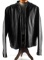 STEINMARK MENS BLACK LEATHER COAT MEDIUM