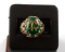 14KT GOLD ENAMEL FILIGREE ANTIQUE RING