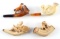 ANTIQUE MEERSCHAUM CHEROOT HOLDER PIPE LOT OF 4