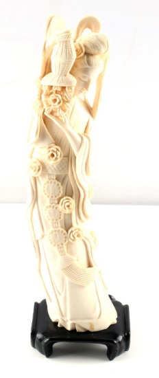 ANTIQUE IVORY IMMORTAL GODDESS CHINESE DEITY