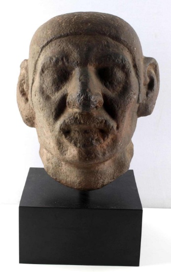 ANCIENT HEAD SCULPTURE OF UNKNOWN ORIGINS