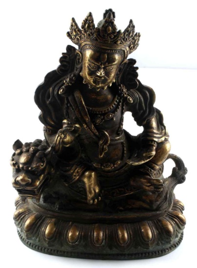 18TH CENTURY TIBETAN GUARDIAN DIETY VAISHRAYANA