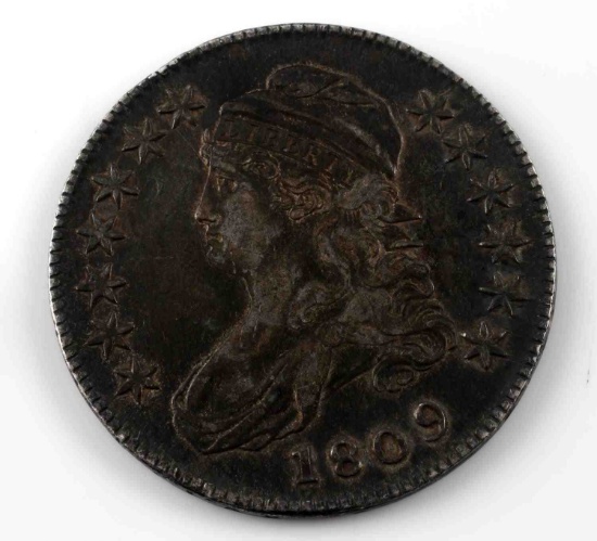 1809 CAPPED BUST HALF DOLLAR AU ELCTRONIC TESTED