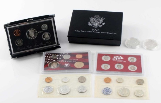 1956 1961 1992 2000 SILVER PROOF SETS USMC USO $