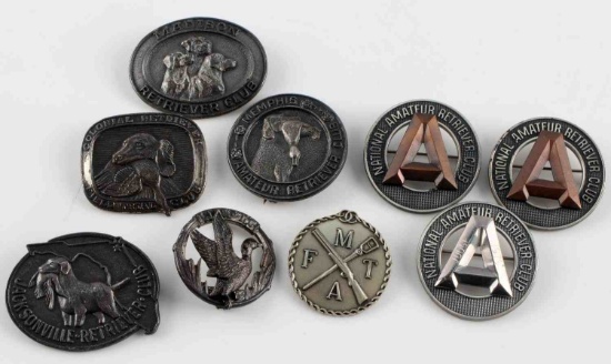 9 STERLING SILVER NATIONAL RETRIEVER CLUB BADGE