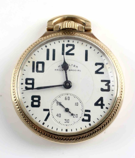 1952 MODEL 5 HAMILTON RAILWAY SPECIAL POCKET WATCH