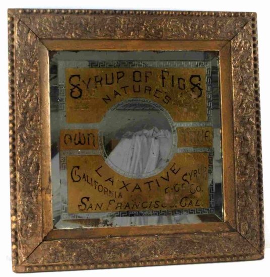 SYRUP OF FIGS SAN FRANCISCO LAX ADVERTISING MIRROR