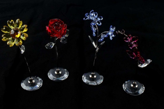 SWAROVSKI CRYSTAL FLOWER DREAMS FIGURINES