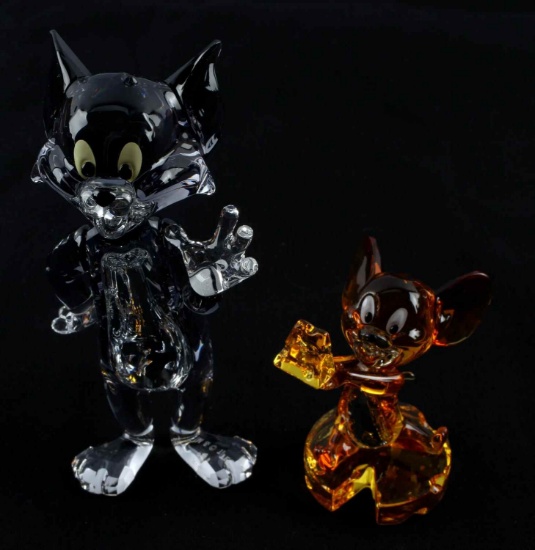 SWAROVSKI TOM AND JERRY CRYSTAL FIGURINES
