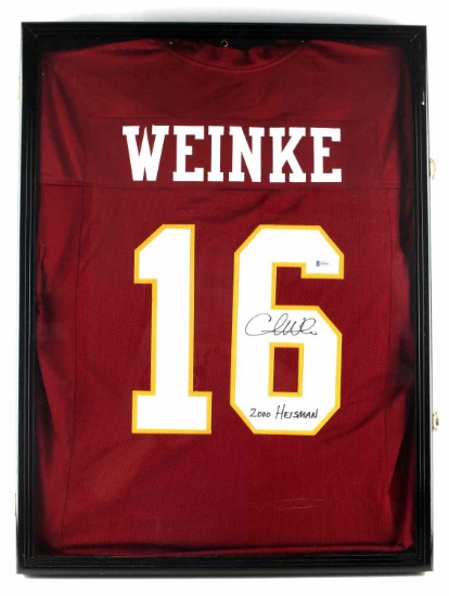 SIGNED CHRIS WEINKE 2000 HEISMAN JERSEY W COA