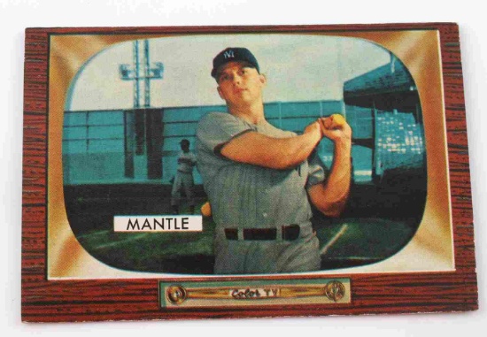 1955 MICKEY MANTLE #202 BOWMAN BASEBALL CARD