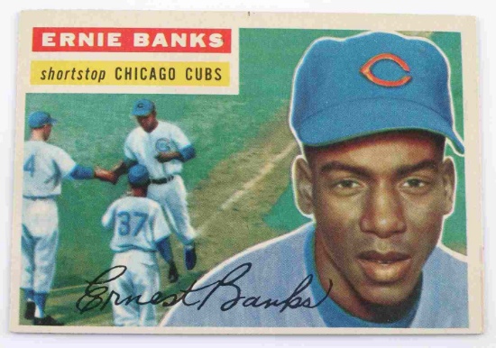 1956 TOPPS #15 ERNIE BANKS BASEBALL CARD