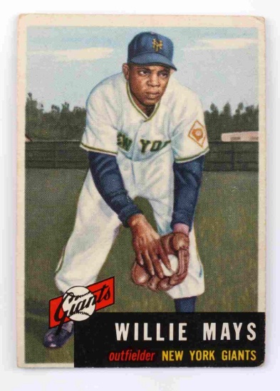 1953 WILLIE MAYS TOPPS # 244 BASEBALL CARD