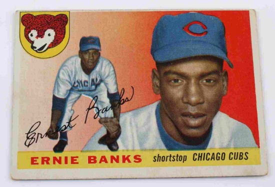 1955 ERNEST BANKS TOPPS #28 BASEBALL CARD