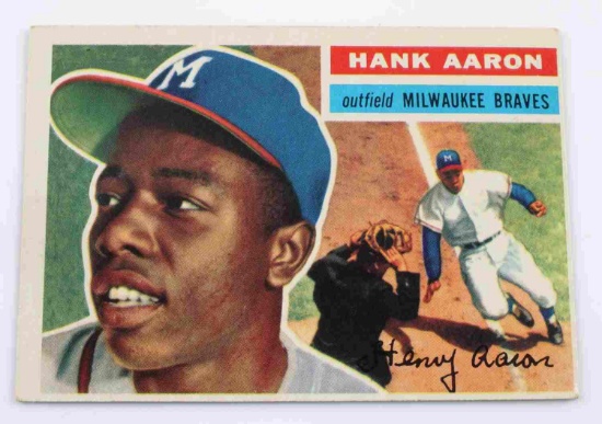 1956 HANK AARON TOPPS #32 BRAVES BASEBALL CARD