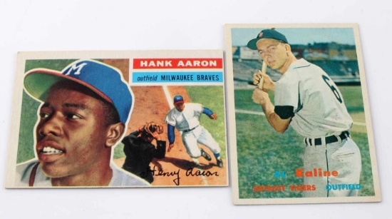 HANK AARON TOPPS 31 KALINE 125 GOLD BASEBALL CARDS