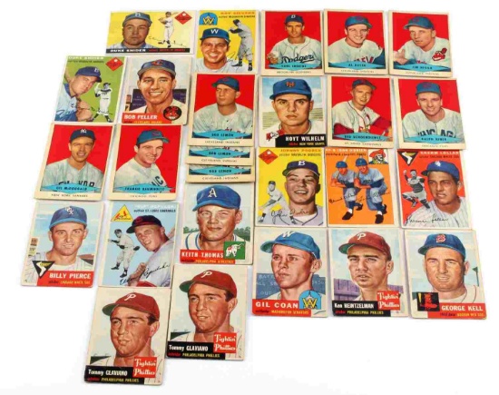 26 GOLDEN 1950 BASEBALL CARDS SNIDER LEMON FELLER
