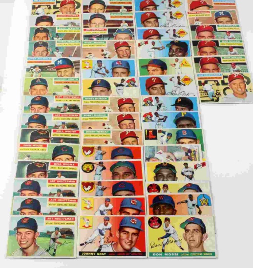 40 MINT TO NEAR M 1950'S GOLDEN AGE BASEBALL CARDS