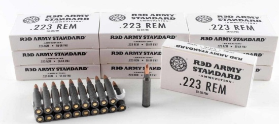 200 ROUNDS OF .223 REM RED ARMY STANDARD 55 GR FMJ