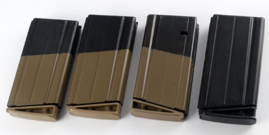 4 BLACK OLIVE SCAR 17 20 ROUND MAGAZINE 7.62 LOT