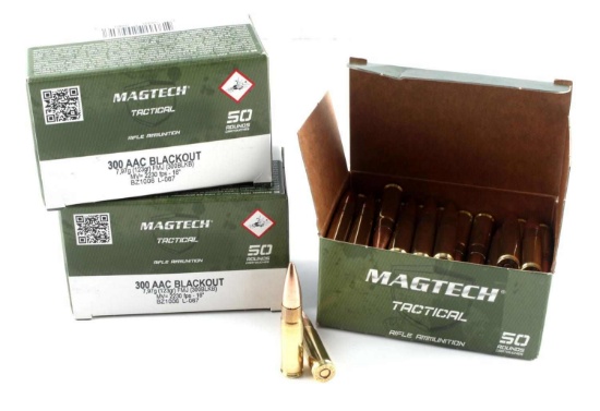 150 ROUNDS OF MAGTECH .300 AAC BLACKOUT AMMUNITION