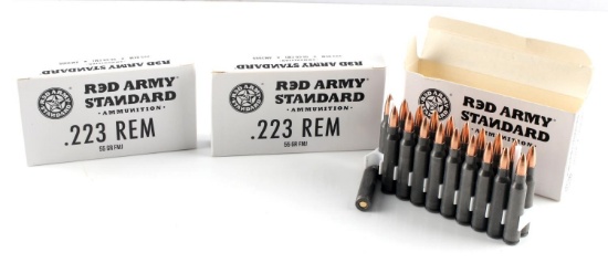 LOT OF 60 ROUNDS OF 223 REMINGTON FMJ AMMUNITION