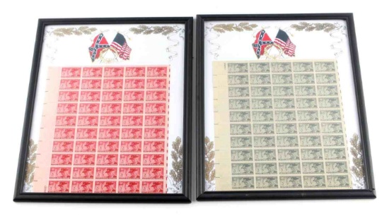 CIVIL WAR UNION CONFEDERATE FULL SHEET STAMP LOT