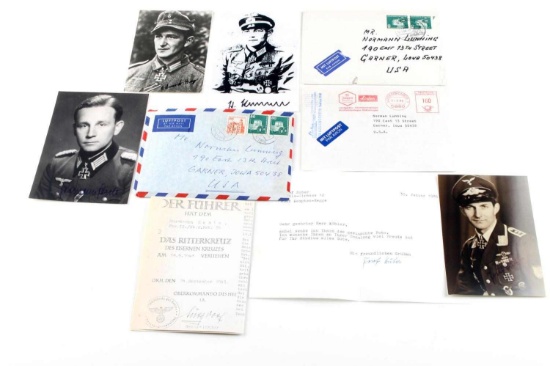 WWII GERMAN RECIPIENTS OF IRON CROSS SIGNED PHOTOS