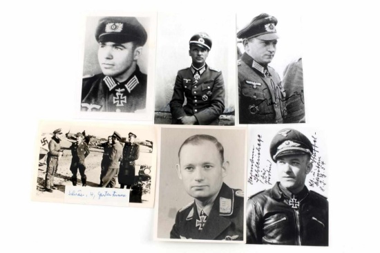 WWII GERMAN SIGNED PHOTOS OF IRON CROSS RECIPIENTS