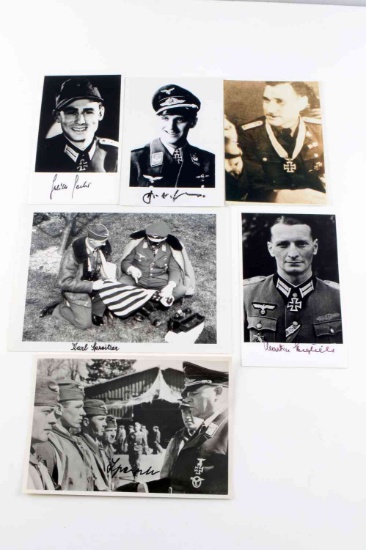 WWII GERMAN SIGNED PHOTOS OF IRON CROSS RECIPIENTS